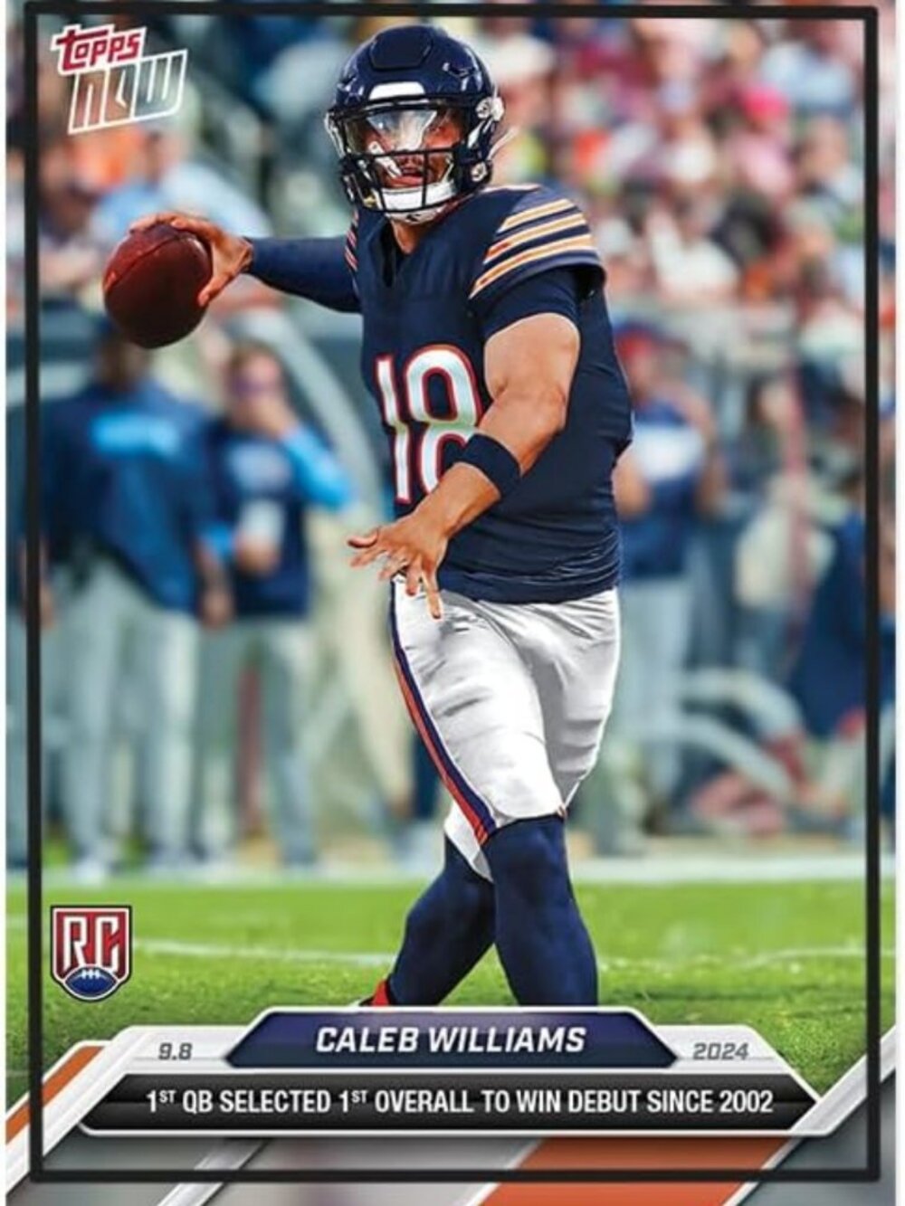 2024 Rookie Football Card - Caleb Williams #2 Chicago Bears RC, Limited Edition